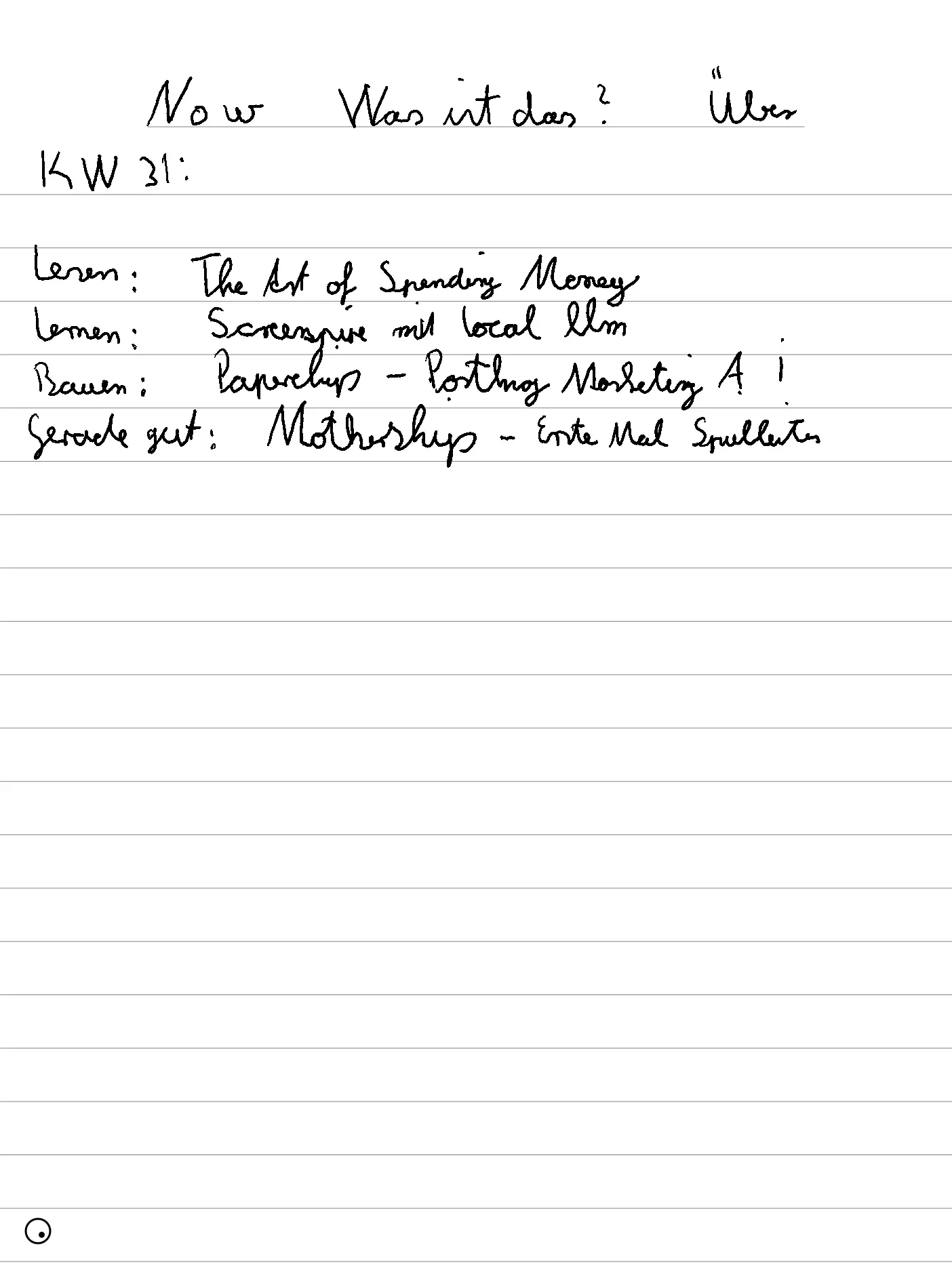 Home, handwritten page 3